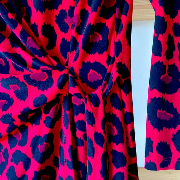 Anne Klein Animal Print Wrap Dress - Picture 3 of 3